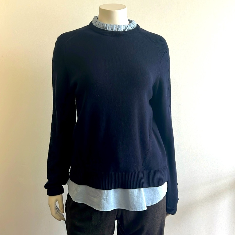 Ted Baker navy sweater with faux shirt.  Ted Baker 3. NWOT